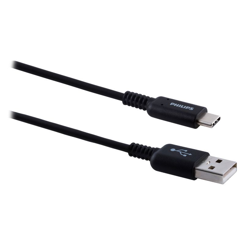 Philips 6' Cable, USB-A to USB-C 15W Charge - Black, 4 of 10