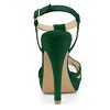 Allegra K Women's T Strap Open Toe Platform Stiletto Heel Sandals - 3 of 4