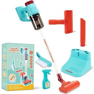 Kids Vacuum Cleaning Toy Set, Kids Vacuum with Real Suction Light & Sounds Effects, Toy Vacuum Toddler Cleaning Set as Gifts for Children Age 3+ - 1 of 4