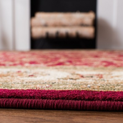 Lyndhurst Red and Ivory 10' x 14' Synthetic Area Rug
