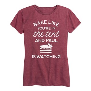 Women's - Instant Message - Bake like You're in the Tent Short Sleeve Graphic T-Shirt - 1 of 4