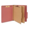 Universal Six-Section Classification Folders, Heavy-Duty Pressboard Cover, 2 Dividers, 6 Fasteners, Letter Size, Brick Red, 20/Box - 2 of 4