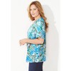 Catherines Women's Plus Size Petite Suprema Short Sleeve V-Neck Tee - 4 of 4