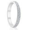 Pompeii3 Change to Size 6.5. 1/2Ct Pave Double Row Eternity Ring 18k White Gold - 3 of 4