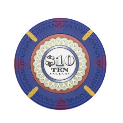 Slickblue The Mint 13.5g Clay Composite Poker Chips 25-Pack, Casino-Quality, Grippy Texture, $10-$10,000