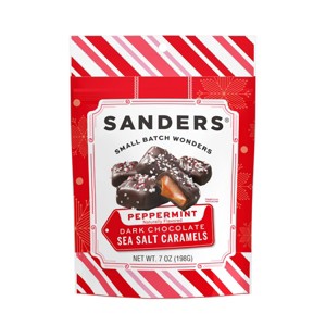 Sander's Dark Chocolate Peppermint Sea Salt Caramel Christmas Chocolate - 7oz - 1 of 4