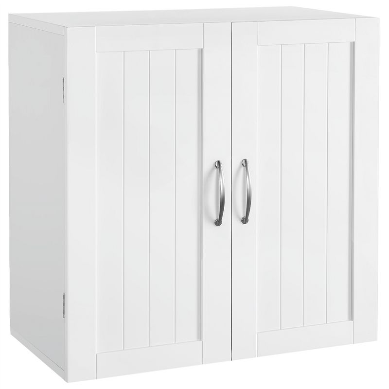 Yaheetech Wall Mount Cabinet Storage Organizer with Adjustable Shelf, White, 1 of 6