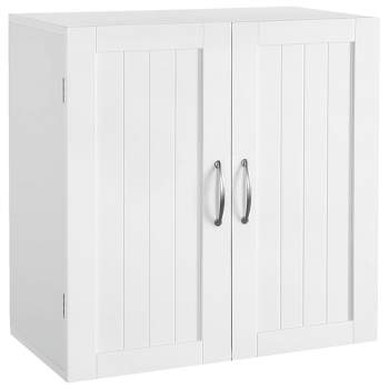 Yaheetech Wall Mount Cabinet Storage Organizer with Adjustable Shelf, White