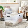 Extra Large Latching Clear Storage Box - Brightroom™: Stackable Utility Tote with Built-In Handles, 100qt Capacity - 2 of 4