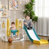 DSVIMOY 6 in 1 Toddler Slide and Swing Set with 2 Slides, Baby Slide for Ages 1-3 with Basketball Hoop, Indoor Playground, Yellow, 56.3"*69.7"*39" - 4 of 4