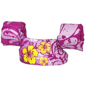 Puddle Jumper Child Deluxe Life Vest - Tropical Flowers (For Childred 33-55 lbs) - 1 of 4