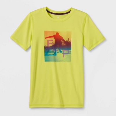 Boys' Short Sleeve 'Flip' Graphic T-Shirt - All in Motion™ Lime Green