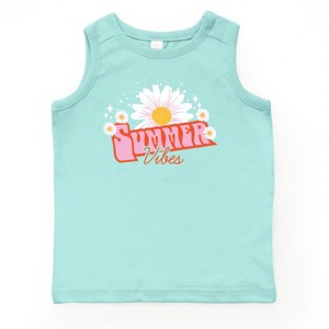 The Juniper Shop Summer Vibes Daisy Youth Tank Top - XS - Seafoam - 1 of 4