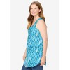 Woman Within Women's Plus Size Sleeveless Pintuck Gauze Shirt - 4 of 4