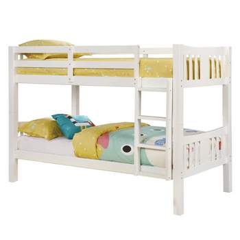 Twin Over Twin Kids' Clare Bunk Bed White - ioHOMES