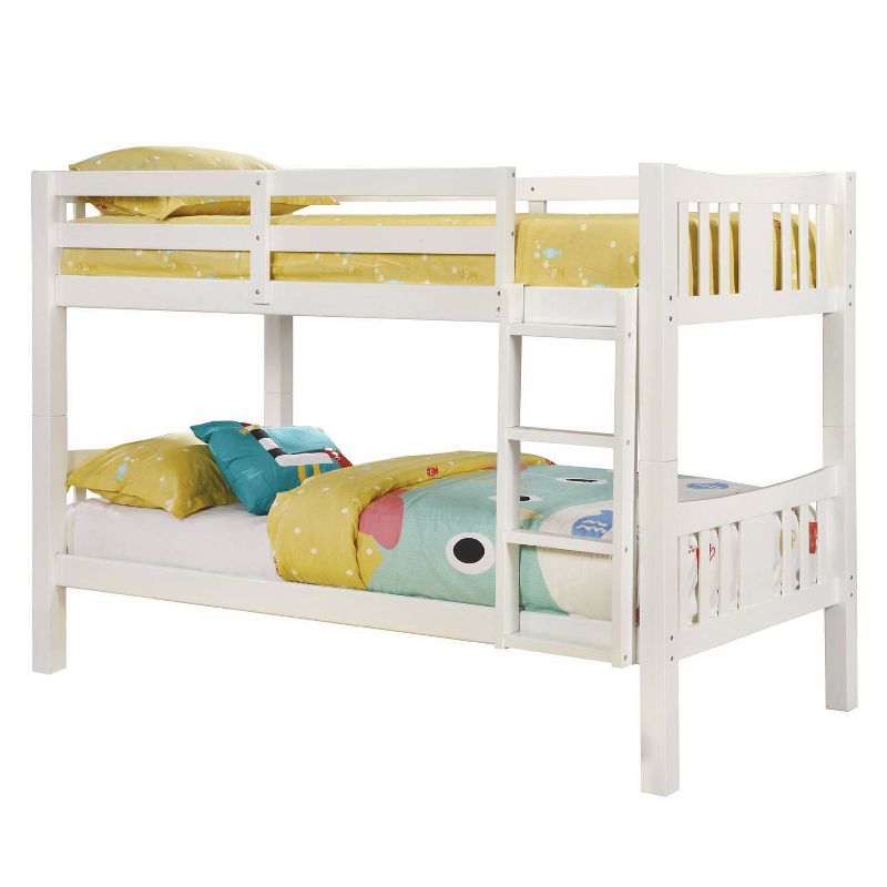 Twin Over Twin Kids&#39; Clare Bunk Bed White - ioHOMES, 1 of 5