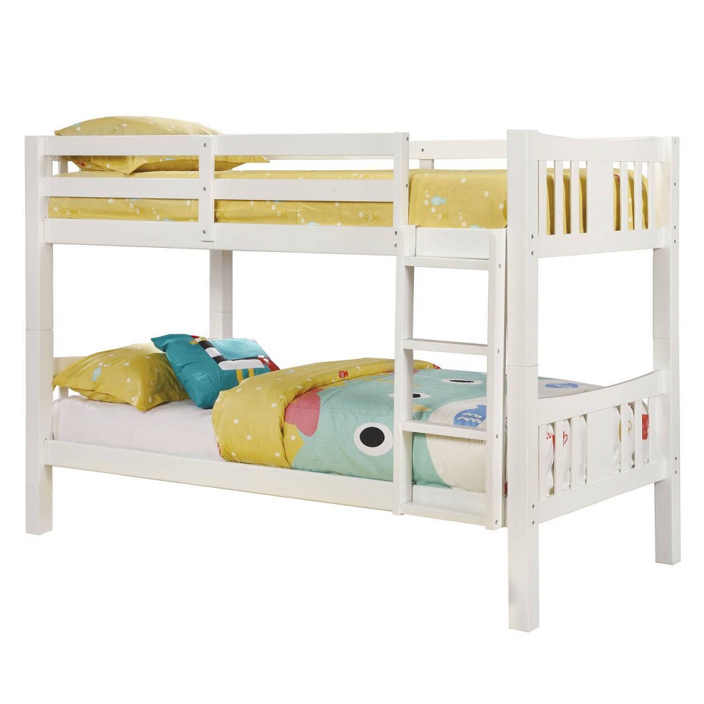 Photos - Wardrobe Twin Over Twin Kids' Clare Bunk Bed White - ioHOMES