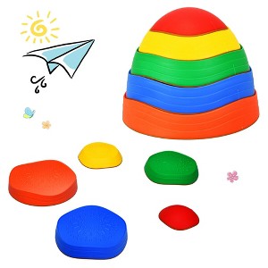 Costway 5pcs Kids Balance Stepping Stones Indoor & Outdoor Coordination & Balance Toy - 1 of 4