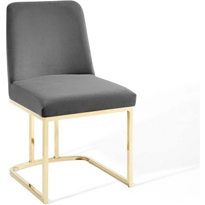 Modway Amplify Sled Base Performance Velvet Dining Side Chair