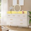 8 Drawer Dresser for Bedroom with LED Lights & Charging Station, Modern Chest of Drawers with Open Storage, TV Stand for Living Room - 2 of 4
