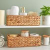Farmlyn Creek 3-Section Wicker Baskets for Shelves, Water Hyacinth Storage Baskets for Bathroom Organizing, 2-Pack - 2 of 4