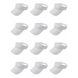 12 Pack Sun Visor Hats Stylish Protection for Sun and Heat - 1 of 4