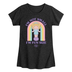 Girls' - Polly Pocket - I'm Not Small I'm Fun Size Rainbow Fitted Short Sleeve Graphic T-Shirt - 1 of 4