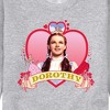 Men's - Wizard of Oz - Heart Dorothy Graphic Fleece Sweatshirt - 2 of 4