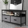 Living Room TV Stand w/ 2 Fabric Drawers, TV Cabinet for 55 Inch TV, Modern Living Room Storage TV Stand, Entertainment Center w/ Open Space, Ideal - 4 of 4