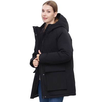 Rokka&Rolla Women's Urban Explorer Parka Jacket Winter Coat-Black, size Small — фото 8