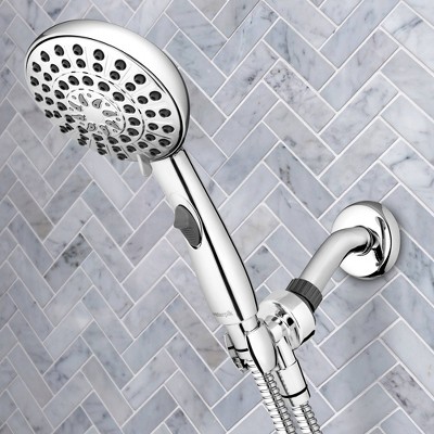 Chrome Handheld Multi-head Shower with 8ft Hose