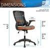 QingMoon Office Chair, Mesh Desk Chair, Mid-Back Computer Task Chair with Height Adjustable Arms and Cushioned Seats for Home Office, Study - 4 of 4