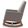 Yashiya Mid - Century Retro Modern Fabric Upholstered Rocking Chair - Baxton Studio - image 3 of 4