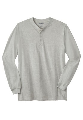 KingSize Men's Big & Tall Shrink-Less Lightweight Long Sleeve Henley