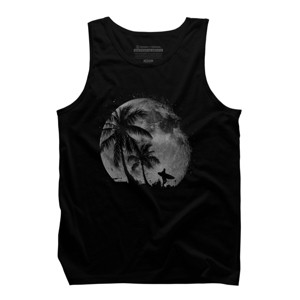 Men's Design By Humans Summer Night Surfing Silhouette By Darrenraya Tank Top - 1 of 2
