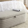 GustoWave Upholstered Modern Storage Ottoman Bench, Footrest Padded Seat with Safety Hinge, Linen Fabric, 18.5''D x 45.5''W, Grey - 4 of 4
