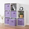 FURNIinspire 6pcs Storage Box Utility Storage Bins Drawer Organizer Storage Cubes Basket Dorm Organizers, Home Storage, Purple, 4.29"*7.02"*10.14" - 2 of 4