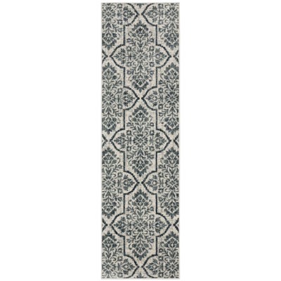 Farrah Floral Trellis Area Rug Ivory/Blue - Captiv8e Designs