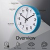Clockswise Black Analog Clock – Silent, Non-Ticking for Wall, Office Desk, Table and Shelf, Battery-Operated Perfect for Home Office - 3 of 4