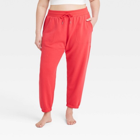 Womens Time and Tru Fleece Cinched Ankle Relaxed Sweat Pants