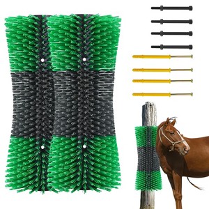 Coucheta 4Pcs Livestock Scratching Brush Kit - Extra Large Size, Upgraded Horse/Goat/Cow/Cattle Scratcher Brush, Itch Relief Grooming Brushes - 1 of 4