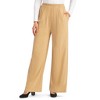 Collections Etc Wide Leg Elasticized Waist Knit Pants with Side Pockets - 4 of 4