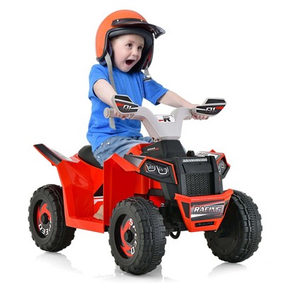 Costway Kids Ride On Atv 4 Wheeler Quad Toy Car 6v Battery Powered ...