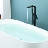 Cobbe Single Handle Freestanding Bathtub Faucet with Swivel Spout and Handheld Shower Floor Standing Bathtub Fill Faucet Matte Black - 3 of 4