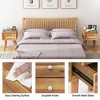Tangkula 2PCS Wooden Nightstand Mid-Century End Side Table W/2 Storage Drawers Natural - 4 of 4