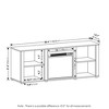 Furinno Classic Fireplace TV Stand Entertainment Console Media Center W/18" Electric Fireplace for TVs up to 60",Americano - 3 of 4