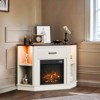 VEVOR Fireplace TV Stand, for TVs up to 50 inch, Farmhouse Entertainment Center with 18 inch Fireplace, White - 2 of 4