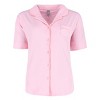 PJ Couture Women's Retro Notch Collar Short Sleeve Capri Set - 2 of 4