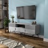 miBasics Meadowgrove Modern 3 Drawer TV Stand for TVs up to 65" with Cabinets Gray - 3 of 4