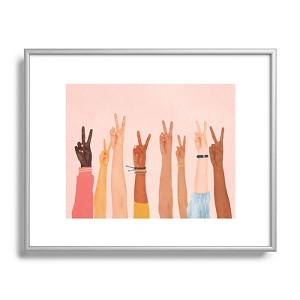 Nadja Peace Metal Framed Art Print - Deny Designs - 1 of 4
